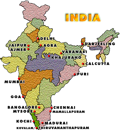 Clickable map of India coming soon..